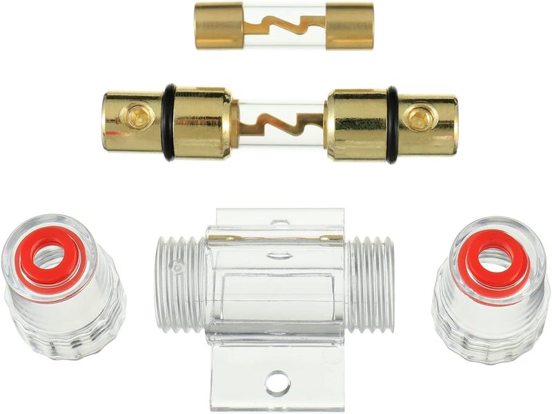 BOJACK 4-8 Gauge AWG in-line 30A AGU Fuse Holder with 30 Amp AGU Fuses for Car Audio, Alarm, Amplifier, Compressors, Waterproof Inline Fuse Holders (30A) - Image 4